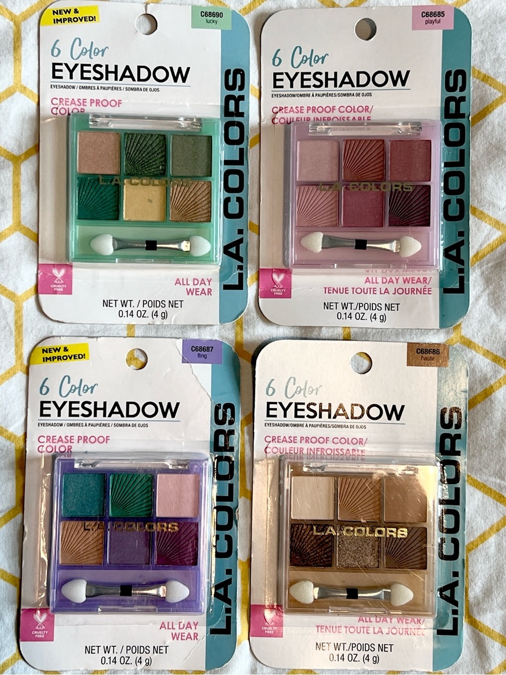 28 Color Eyeshadows - 4 Palettes - La Colors